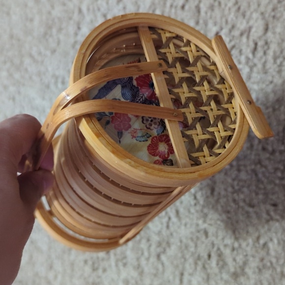 Vintage 6pc coaster set with holder - Picture 4 of 5